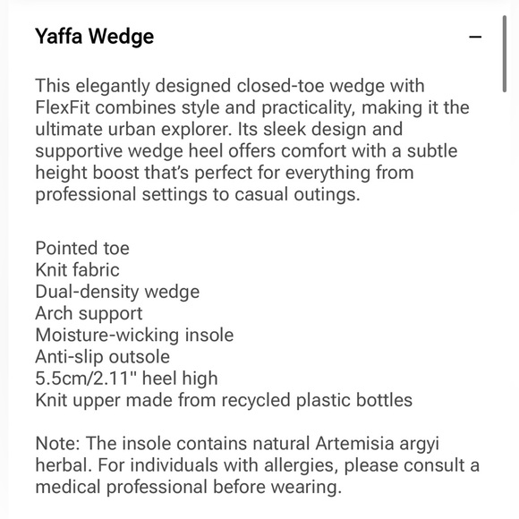 Vivaia Yaffa Wedge Black Knit Pointed Toe Comfort Mule size 37 (6.5) - Picture 11 of 11